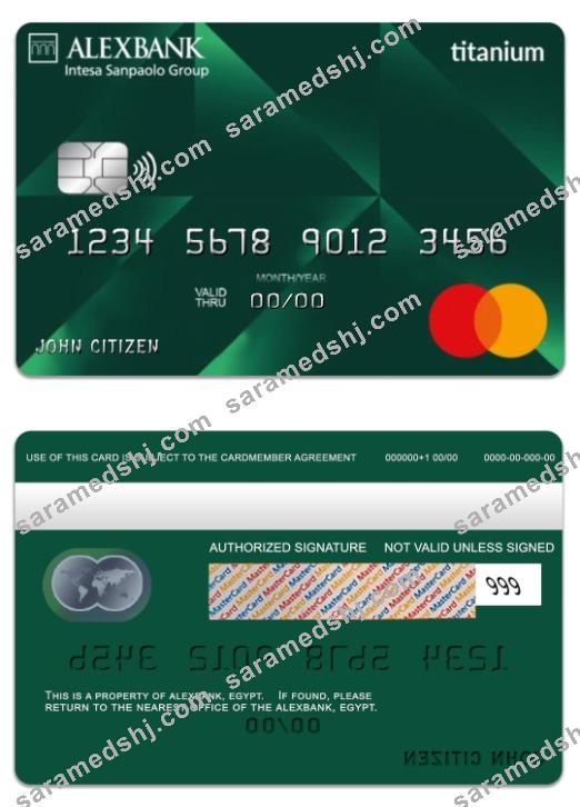 Egypt Alexbank titanium mastercard